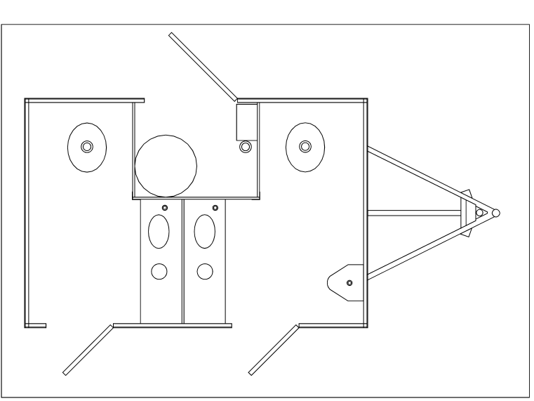 Floor plan of the VIP Rentals, LLC 2-station restroom trailer rental